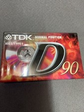 New Sealed TDK D90 IEC1/Type1 90 Minute Audio Cassette Tape