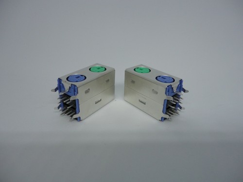 2Pack Purple Green PS2 PS/2 Keyboard Mouse Port Board Jack Plug Connector PCB PC - Picture 5 of 12