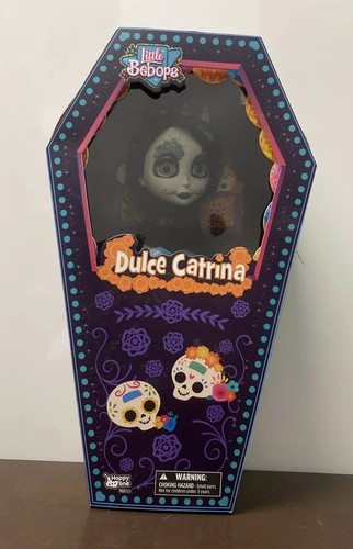 Little Bebops -Dulce Catrina Real Doll Peacock Blue Streak -New in Coffin Box - Picture 1 of 11