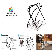 Saddle Rack Portable Folding Horse Saddle Stand for English and Western Saddl...