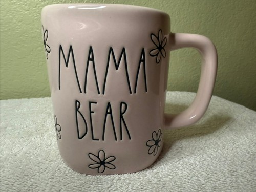 Rae Dunn Mama Bear Ceramic Coffee Cup Pink - Picture 1 of 9