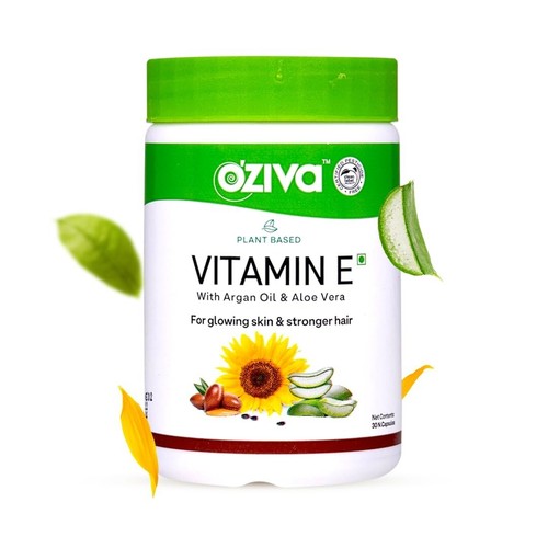 OZiva Vitamin E For Glowing Skin & Stronger Hair 30 Caps Exp May 2026 - Picture 4 of 12