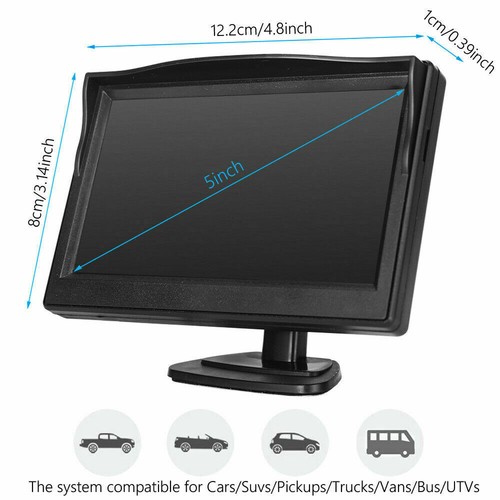 5" Rear View Monitor Fisheye Lens AHD Backup Camera For BMW 3/5 Series X5 X6 E60 - Picture 6 of 15