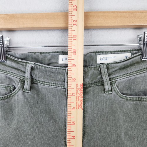 J Jill Jeans Womens 8 Petite Green Authentic Fit Slim Ankle Mid Rise Stretch - Foto 4 di 13