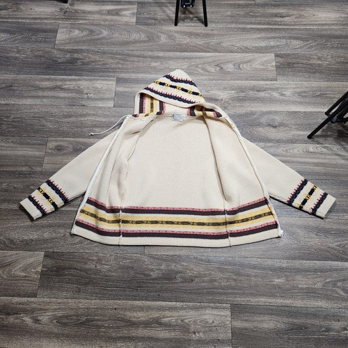 Vintage Tundra Womens Zip Up Hoodie Jacket Sweater Hudson Bay Stripe Design Sz S - Picture 20 of 24