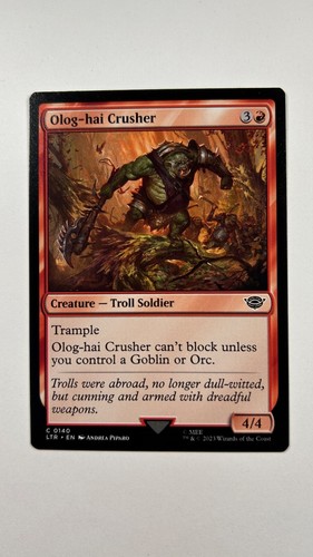 MTG Lord of the Rings Olog-Hai Crusher #140 LOTR Magic the Gathering - Picture 1 of 2