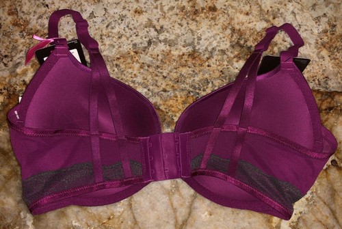 MAIDENFORM Wonderbra Love The Lift Push Up In PLUM Demi Bra Womens Sz 32C 36B - Picture 3 of 5