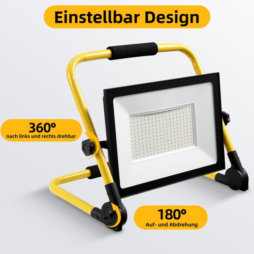 50-200W LED Fluter Baustrahler mit Stativ Strahler Flutlicht Scheinwerfer Garten - Bild 6 von 49