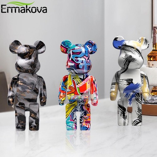Figurine Animal Bear Multicolor Smooth Modern Resin Medium Free Stand Home Decor - Picture 2 of 35