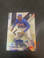 2019 bowman platinum Ronny Mauricio prospect auto Mets Top Prospect SSP