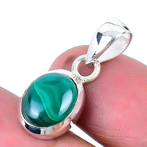 Ciondolo Boho Cuore Chakra Malachite Gemma Argento Sterling Elegante Anniversario - Foto 3 di 8