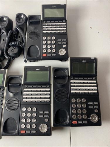 NEC DT300 SERIES DTL-24D-1 (BK) TEL - LOT OF 7 UNITS - Picture 5 of 11