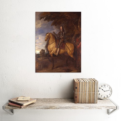 PAINTING VAN DYCK EQUESTRIAN PORTRAIT KING CHARLES I ART PRINT POSTER HP3020 - Picture 2 of 2