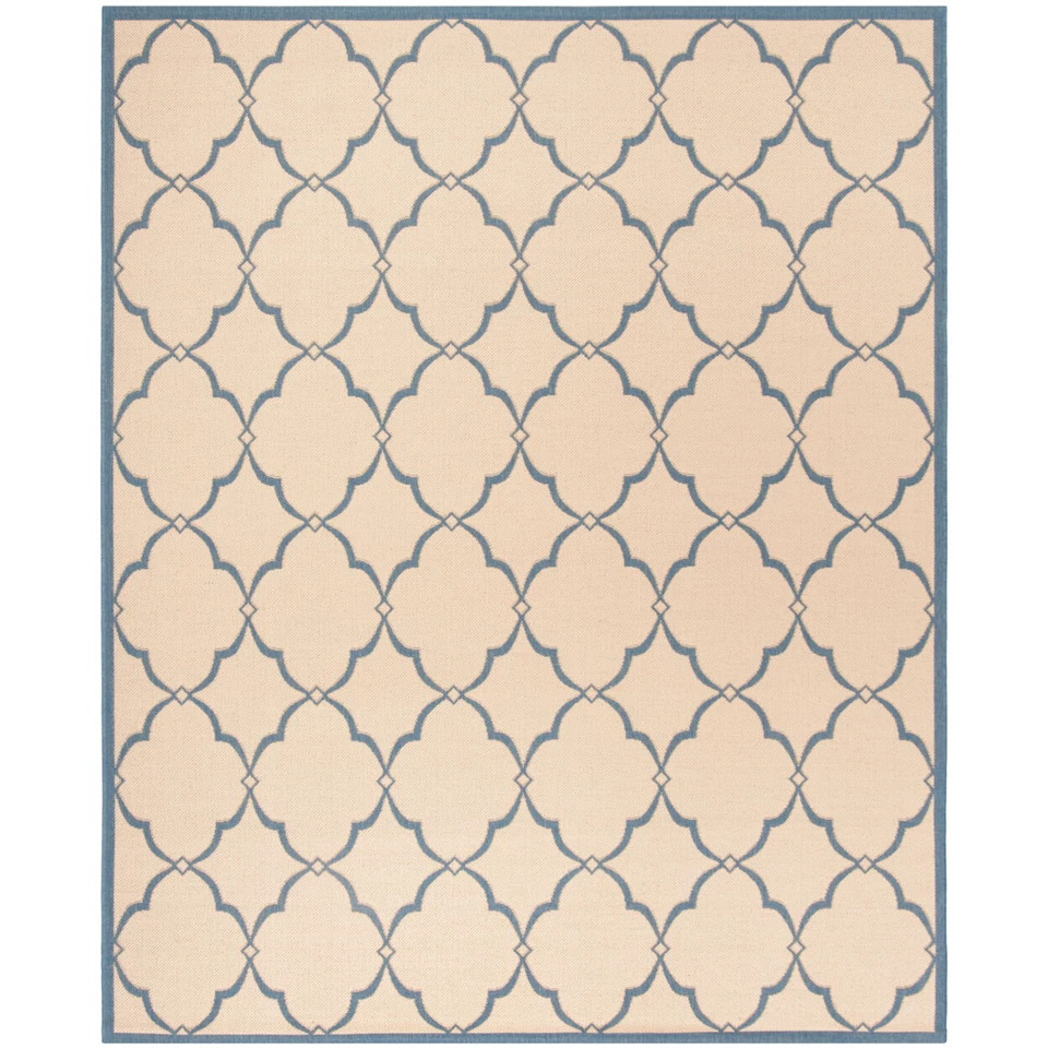 SAFAVIEH Indoor Outdoor BHS125N Beach House Cream / Blue Rug - Image 4 of 4