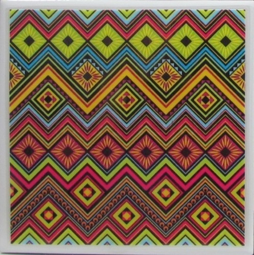 Juego de 4 - Posavasos de azulejos de cerámica - Patrones (Compra 2 juegos y obtén 1 juego gratis) 1 g - Imagen 4 de 7