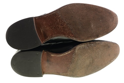 Allen Edmonds Sanford Black Leather Brogued Cap Toe Derby Dress Shoes 12 B - Picture 10 of 10