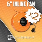 2 pc 6" INLINE DUCT FAN Exhaust Blower vent inch air active acdf6 carbon filters