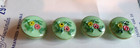4 Vintage Antique Schwanda Germany Glass Buttons Fancy Flowers