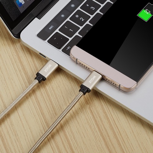 USB C to USB C Cable 3.1 Gen1 Type C Nylon Braided &Fast Charging (10ft/Gold) - Picture 6 of 6