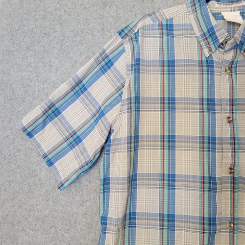 Camisa De Colección McGregor Clásica Hombres Extra Grande Azul A Cuadros Manga Corta Con Botones  - Imagen 11 de 12