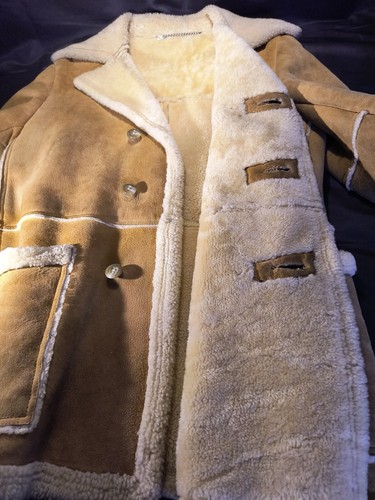 Chaqueta de Colección Para Hombre Piel de Oveja Piel de Oveja "Marlboro Man" Doble Pecho M - Imagen 13 de 24