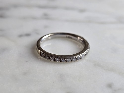 Womens Vintage Estate 14k White Gold Diamond Ring 2.5g E6173 - Picture 4 of 6