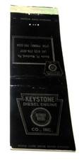 Matches Matchbook Cover Keystone Diesel Engine Co. Wexford PA Pennsylvania