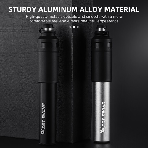 WEST BIKING Portable Bike Pump Aluminum Bicycle Tire Inflator Ball Pump 110PSI - Picture 15 of 18