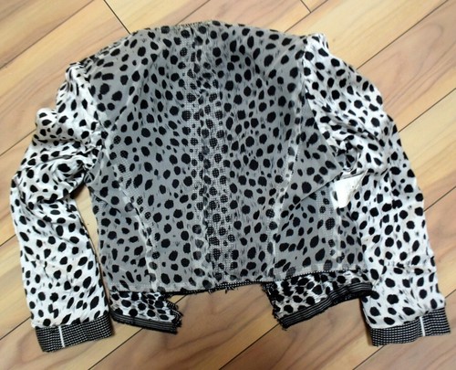 Gianfranco Ferre Black White Cotton/Rayon/Silk Crop Jacket Fringed Layers Trim-S - Picture 18 of 20