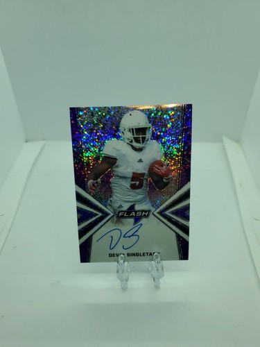 Devin Singletary 2019 Leaf Flash Purple Rc Auto Sp #ed 13/25 - Picture 1 of 5