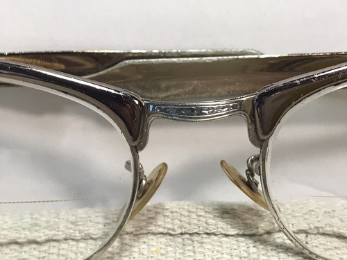 vtg shuron cat eye glasses 60s usa 12k G.F. 22 MM detailed v2924 - Picture 3 of 11