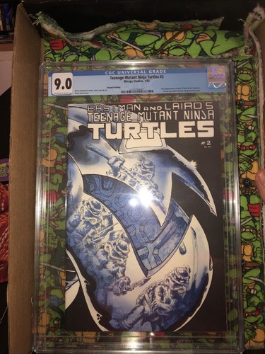 Teenage Mutant Ninja Turtles # 2 CGC 9.0 TMNT Mirage Studios 2nd Printing 🐢