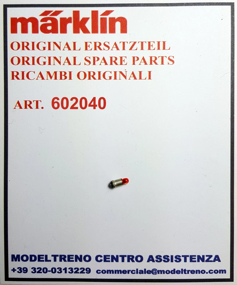 MÄRKLIN MARKLIN 60204 602040 MICRO LAMPADINA ARANCIONE GLÜHLAMPE ORANGE