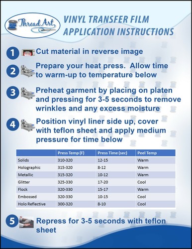 3D PUFF HEAT TRANSFER VINYL BY THE YARD 20" WIDE EASY WEED 5 COLORS - THREADART - Picture 9 of 26