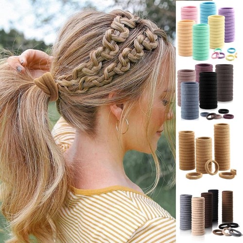 100Pcs Girl Hair Ring Stage Performances Elastic Birthday New Year Party Supply - Picture 3 of 11
