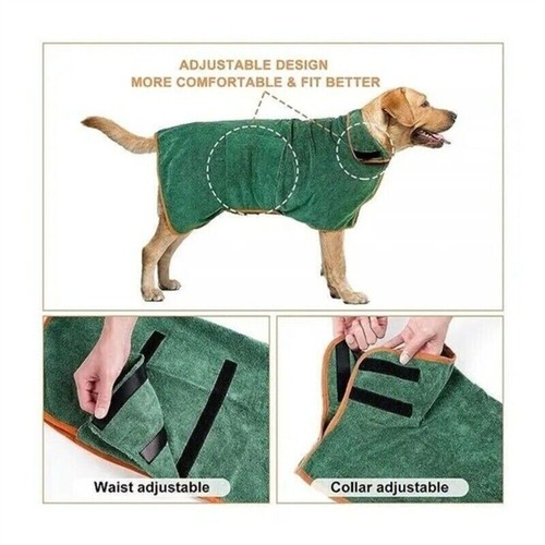 Super absorbant chien peignoir doux chien vêtements outlet chauds animal de compagnie robe de bain