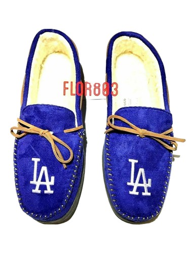 MLB Los Angeles Dodgers Men's Moccasin Hard Slippers- Size XLarge(13-14) - Picture 3 of 4