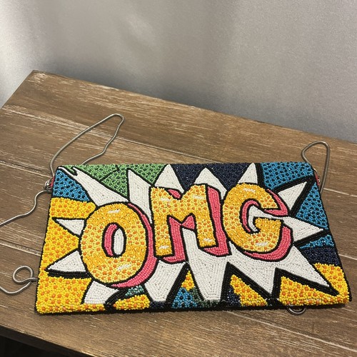 Weird Perlen Clutch Handtasche Ricki Designs ca OMG Pop Art Dance Club Umhängetasche - Bild 4 von 19