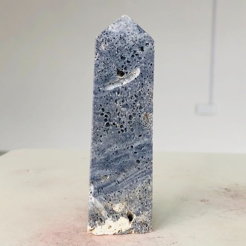 84g Natural Amazing Rare Blue Coral Jade Jasper Tower Point mineral HealingF234 - Picture 10 of 14