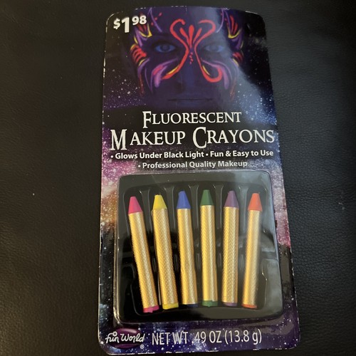 Fluorescent Black Light Makeup Crayons Halloween Art Design Professional - Picture 1 of 2