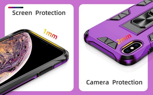 Gritup Compatible for iPhone Xs Max Case with HD Screen Protector PURPLE - Picture 2 of 4