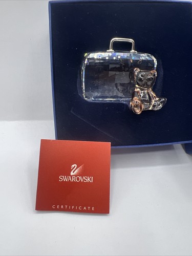 Swarovski Crystal Figurine Teddy Bear with Suitcase Cardholder 296338 Rhodium - Picture 4 of 10