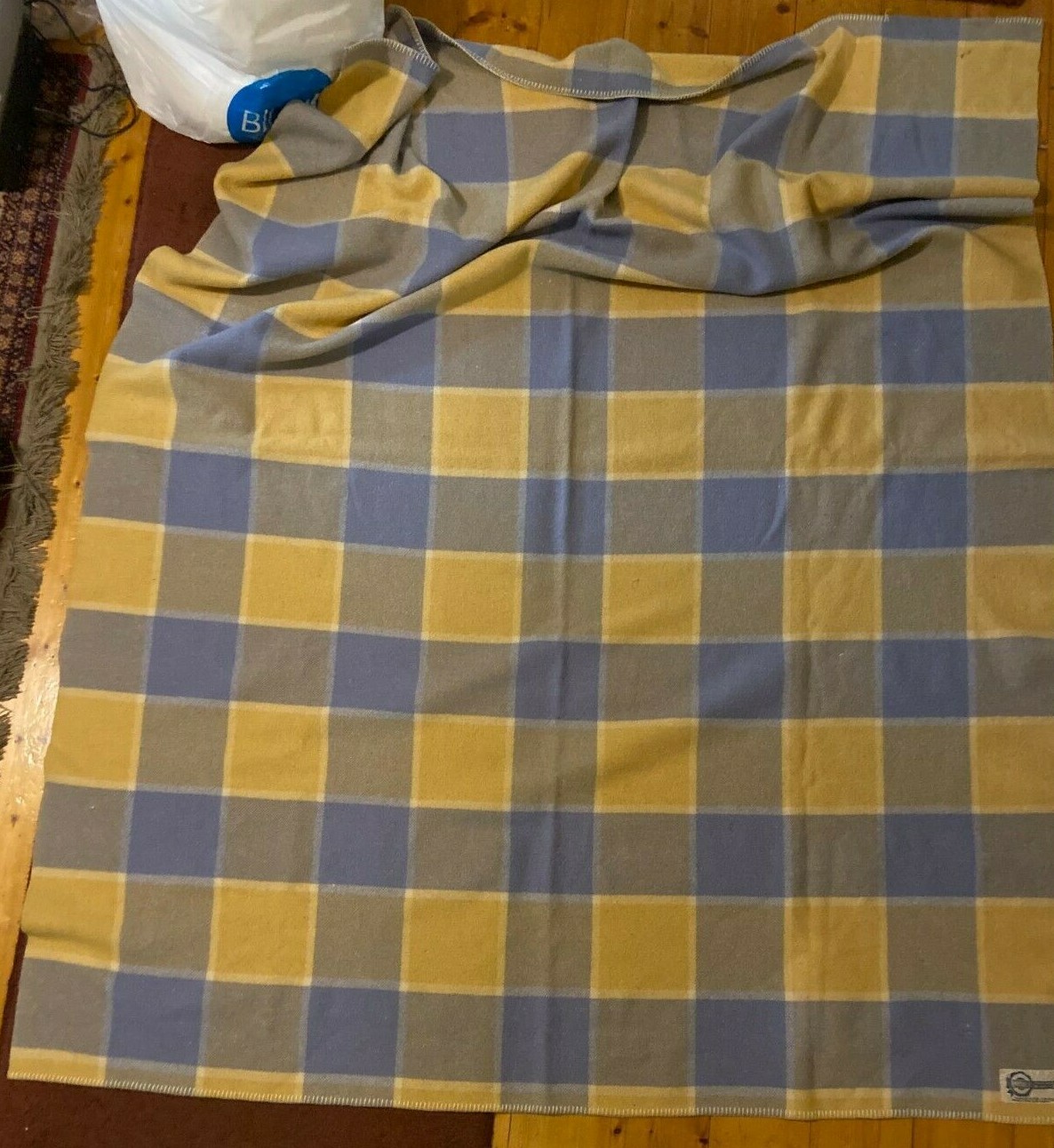 VINTAGE AUSTRALIAN MADE MYER MYRALL 100 PURE WOOL BED BLANKET CHECK eBay