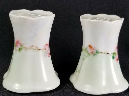 O&EG Oscar & Edgar Gutherz Salt & Pepper #2329, White/Pale Green/Roses/Very Good - Bild 3 von 11