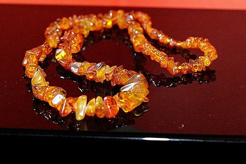 Real Genuine Amber Necklace Handmade by Polish Silversmith Brand New 72 cm - Picture 4 of 9