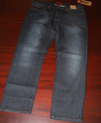 mens MBX slim stretch jeans 36x30 nwt rattan dark faded