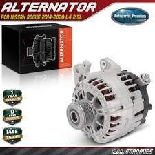 New Alternator For Nissan Rogue 2014-2020 L4 2.5l 120 Amp 12 Volt Cw 6-groove New Alternator For Nissan Rogue 2014-2020 L4 2.5l 120 Amp 12 Volt Cw 6-groove