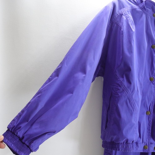 Tuta pantaloni ghiaccio sole Sunice vintage set 2 pezzi donna giacca piccola viola sci pioggia - Foto 3 di 21