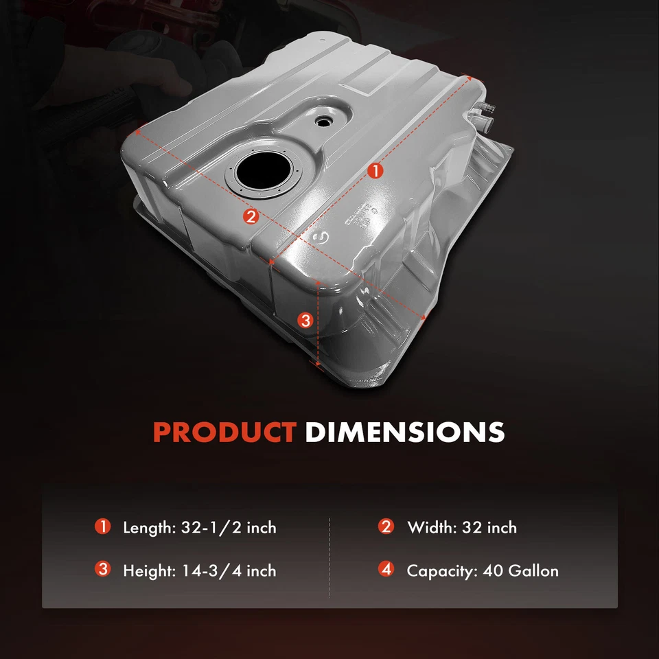 Tanque de combustible de 40 galones para Ford F-250 F-350 F-450 F-550 Super Duty 2000 2001-2010 Foto 4 de 4