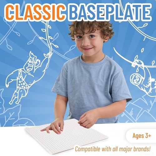 4 White 10"x10" building Baseplates 32x32 Base Plates Compatible Classic Bricks - Picture 8 of 9